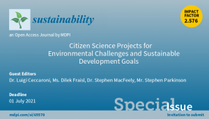 Special issue on Citizen Science Projects for Environmental Challenges and Sustainable Development Goals